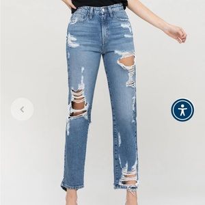 NWT Flying Monkey Goodbye Super High Rise Ankle Straight Jeans Size 30